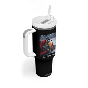 Hockey Mom Raccoon Iced Coffee Tumbler With Handle I Live Here Now TS14 Print Your Wear