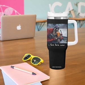 Hockey Mom Raccoon Iced Coffee Tumbler With Handle I Live Here Now TS14 Print Your Wear
