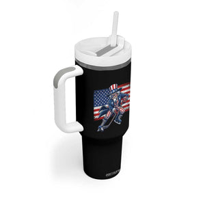 Uncle Sam Hockey Player 4th of July American Flag Tumbler With Handle TS14 Print Your Wear