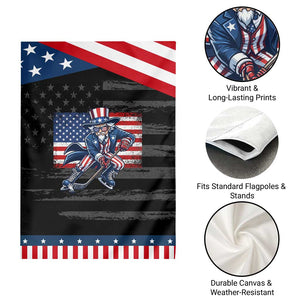 Uncle Sam Hockey Player 4th of July American Flag Patriotic Garden Flag TS14 Print Your Wear