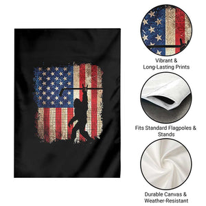 USA Hockey Bigfoot Garden Flag Patriotic Sasquatch American Flag 4th of July TS14 Print Your Wear