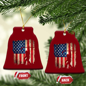 USA Hockey Bigfoot Ceramic Ornament Patriotic Sasquatch American Flag 4th of July TS14 Print Your Wear