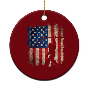 USA Hockey Bigfoot Ceramic Ornament Patriotic Sasquatch American Flag 4th of July TS14 1pc Red Print Your Wear