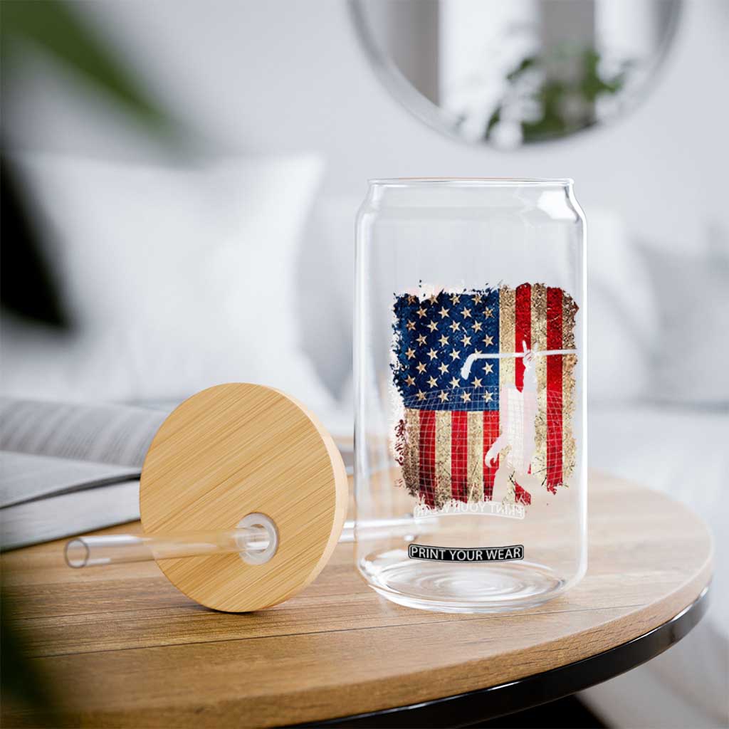 USA Hockey Bigfoot Glass Can Patriotic Sasquatch American Flag 4th of July TS14 Print Your Wear