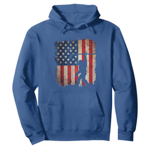 USA Hockey Bigfoot Hoodie Patriotic Sasquatch American Flag 4th of July TS14 Royal Blue Print Your Wear