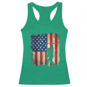 USA Hockey Bigfoot Racerback Tank Top Patriotic Sasquatch American Flag 4th of July TS14 Irish Green Print Your Wear