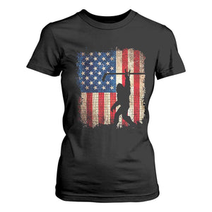 USA Hockey Bigfoot T Shirt For Women Patriotic Sasquatch American Flag 4th of July TS14 Black Print Your Wear