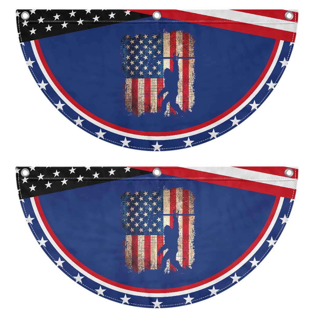 USA Hockey Bigfoot Patriotic Fan Flag Sasquatch American Flag 4th of July