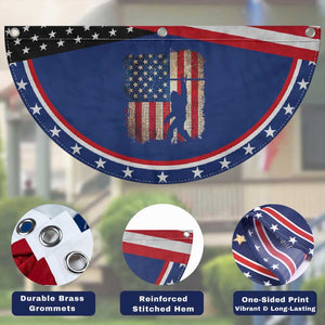 USA Hockey Bigfoot Patriotic Fan Flag Sasquatch American Flag 4th of July