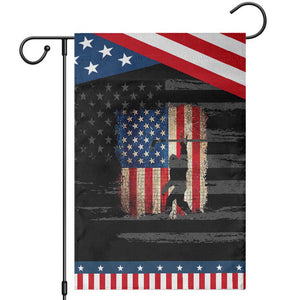 USA Hockey Bigfoot Patriotic Garden Flag Sasquatch American Flag 4th of July TS14 Distressed Black Blue Print Your Wear