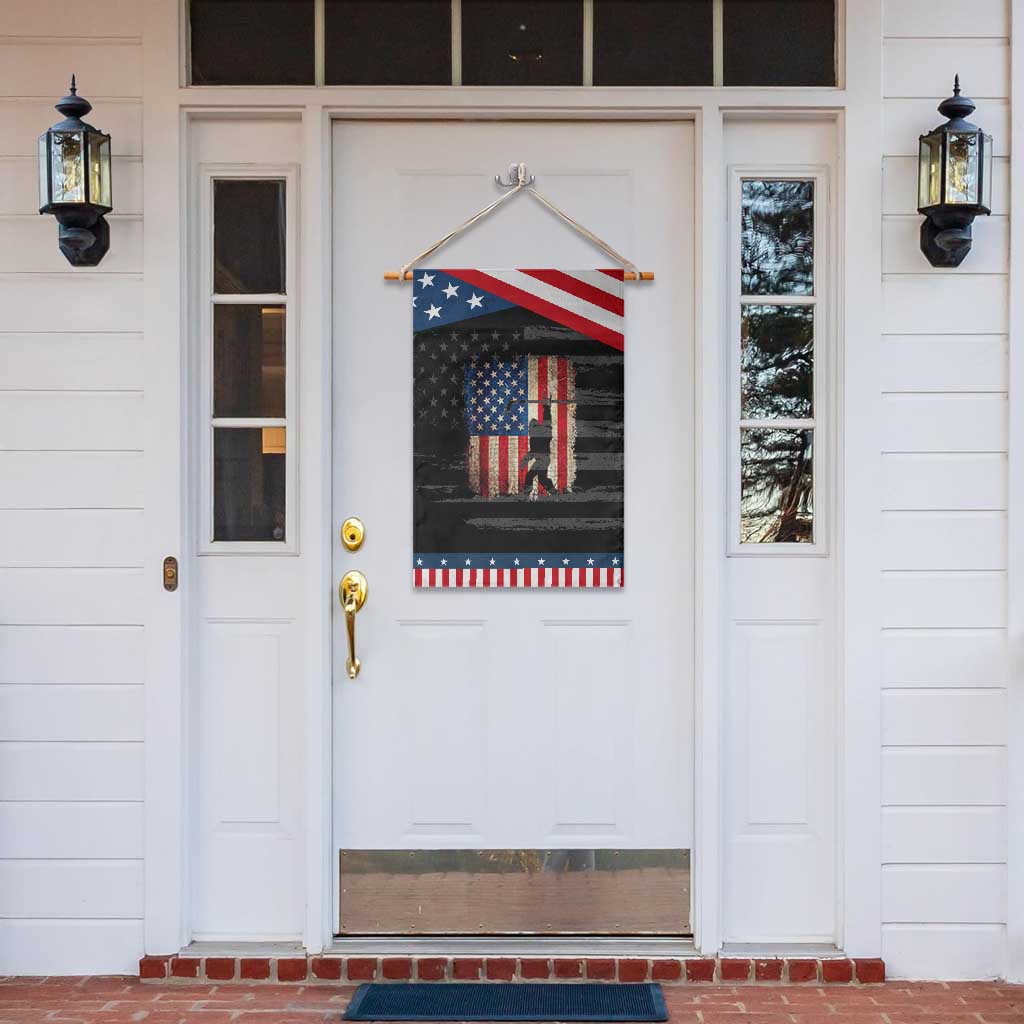 USA Hockey Bigfoot Patriotic Garden Flag Sasquatch American Flag 4th of July TS14 Print Your Wear