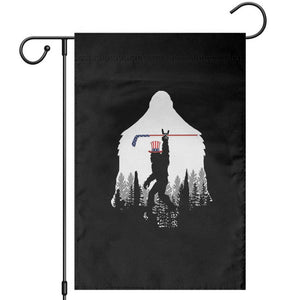Bigfoot USA Ice Hockey 4th of July Garden Flag Funny Sasquatch Patriotic American Flag TS14 Black Print Your Wear