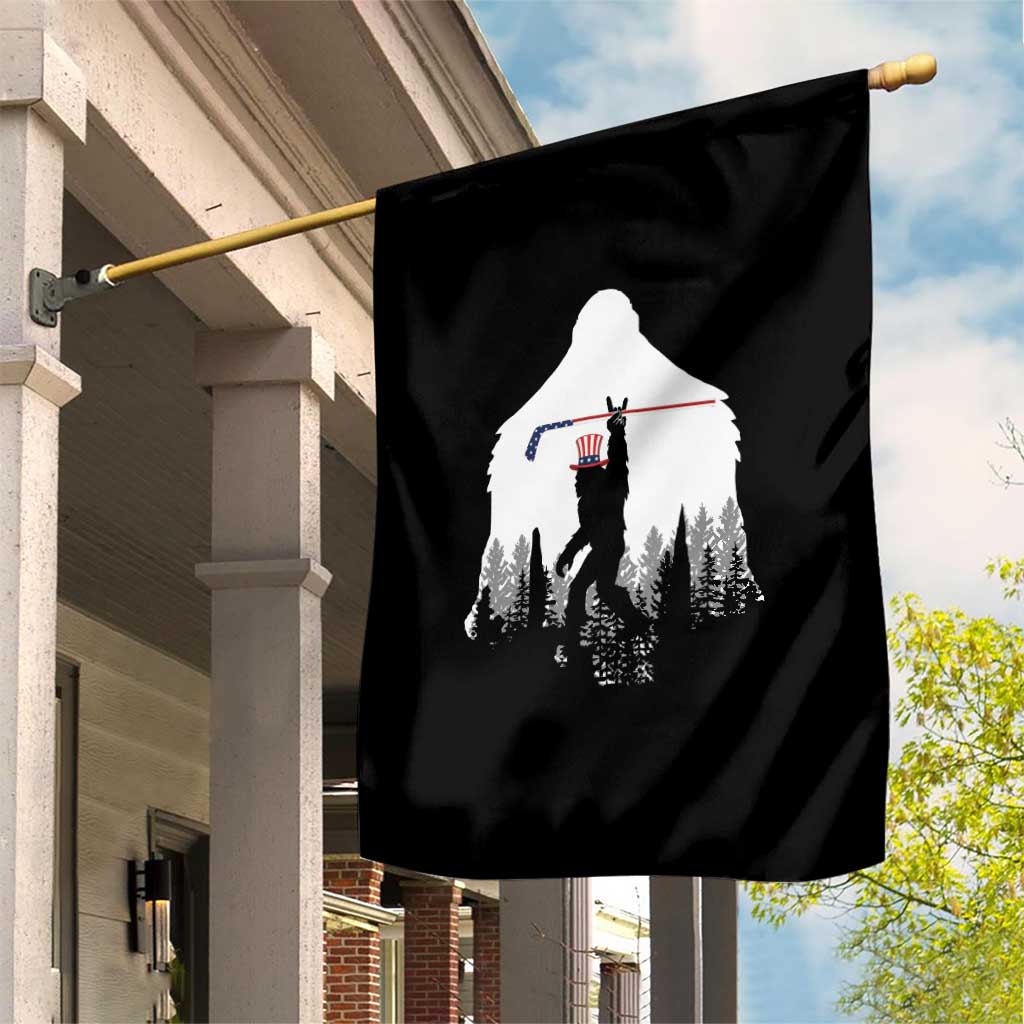 Bigfoot USA Ice Hockey 4th of July Garden Flag Funny Sasquatch Patriotic American Flag TS14 Print Your Wear