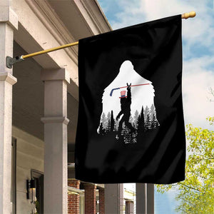 Bigfoot USA Ice Hockey 4th of July Garden Flag Funny Sasquatch Patriotic American Flag TS14 Print Your Wear