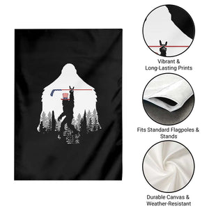 Bigfoot USA Ice Hockey 4th of July Garden Flag Funny Sasquatch Patriotic American Flag TS14 Print Your Wear