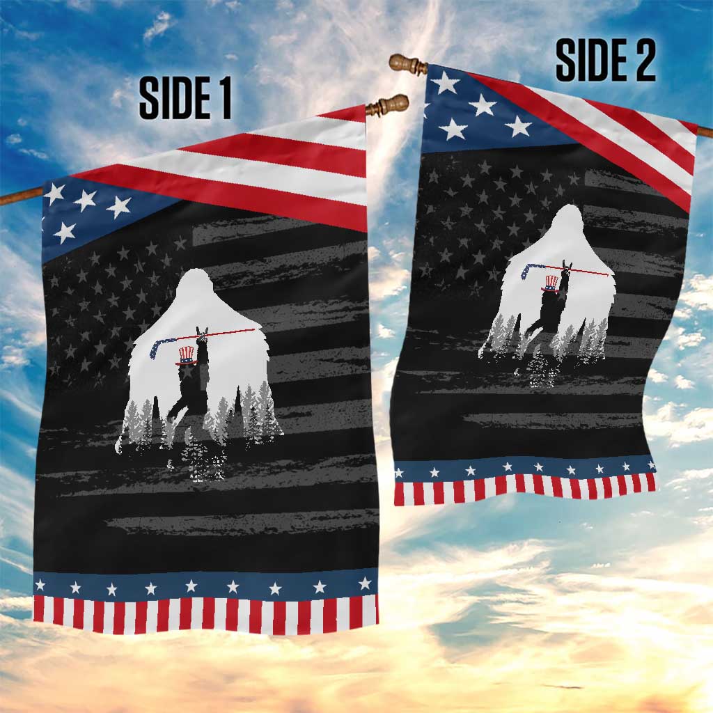 Bigfoot USA Ice Hockey 4th of July Patriotic Garden Flag Sasquatch American Flag 4th of July TS14 Print Your Wear