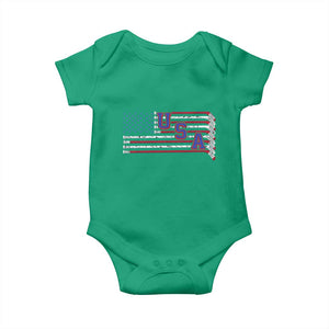 Ice Hockey Sticks American Flag Baby Onesie Patriotic Hockey Fan TS14 Irish Green Print Your Wear