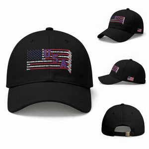 Ice Hockey Sticks American Flag Baseball Cap Patriotic Hockey Fan TS14 Baseball Cap Universal Fit Black Print Your Wear