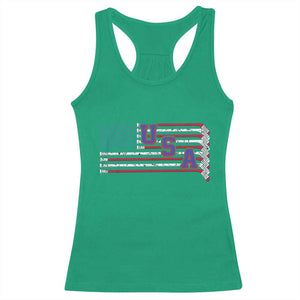 Ice Hockey Sticks American Flag Racerback Tank Top Patriotic Hockey Fan TS14 Irish Green Print Your Wear