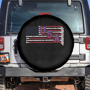 Ice Hockey Sticks American Flag Spare Tire Cover Patriotic Hockey Fan TS14 No hole Black Print Your Wear