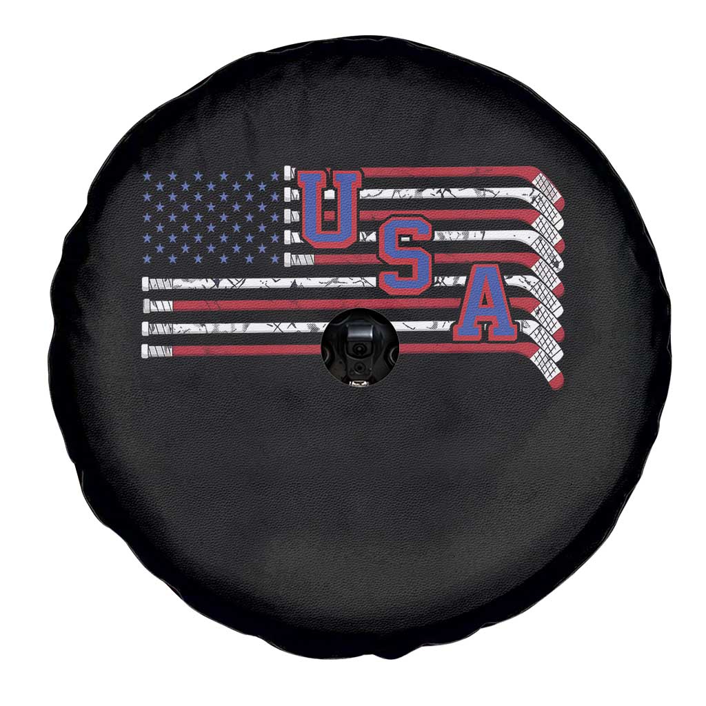 Ice Hockey Sticks American Flag Spare Tire Cover Patriotic Hockey Fan TS14 Print Your Wear