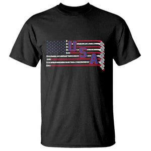 Ice Hockey Sticks American Flag T Shirt Patriotic Hockey Fan TS14 Black Print Your Wear
