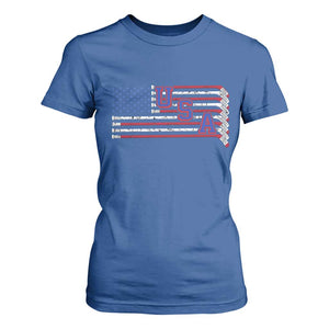 Ice Hockey Sticks American Flag T Shirt For Women Patriotic Hockey Fan TS14 Royal Blue Print Your Wear