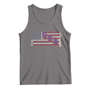 Ice Hockey Sticks American Flag Tank Top Patriotic Hockey Fan TS14 Deep Heather Print Your Wear