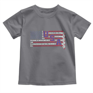Ice Hockey Sticks American Flag Toddler T Shirt Patriotic Hockey Fan TS14 Charcoal Print Your Wear