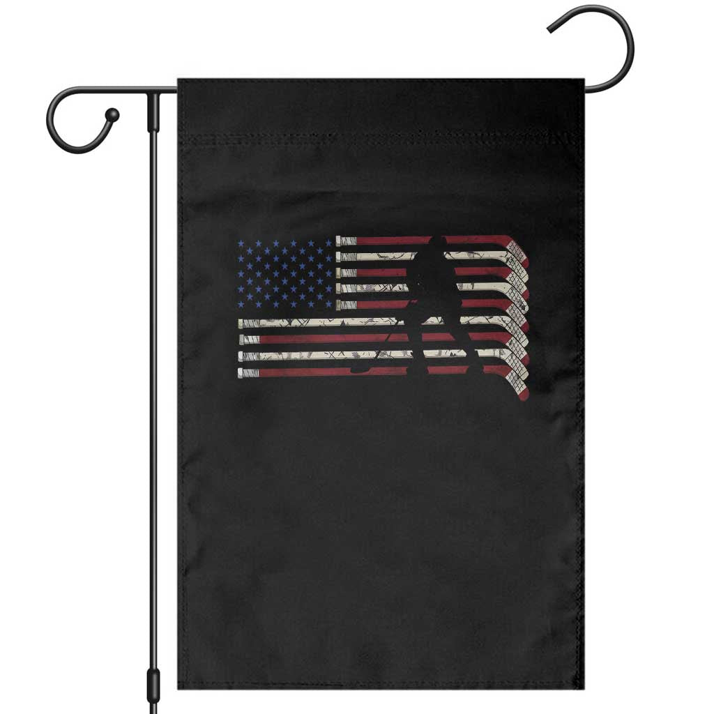 Patriotic Ice Hockey Sticks American Flag Garden Flag TS14 Black Print Your Wear