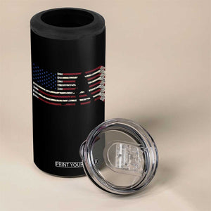 Patriotic Ice Hockey Sticks American Flag 4 in 1 Can Cooler Tumbler TS14 Print Your Wear