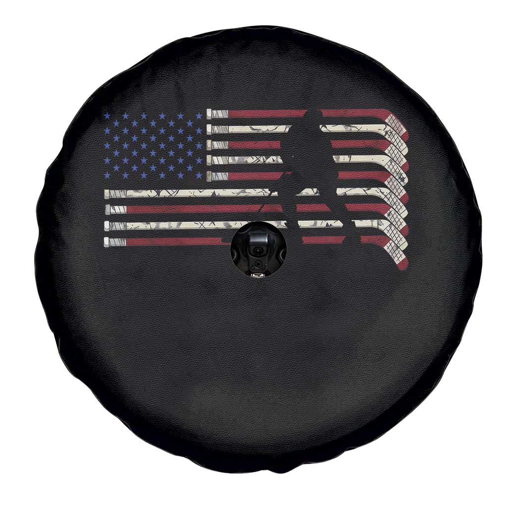 Patriotic Ice Hockey Sticks American Flag Spare Tire Cover TS14 Print Your Wear