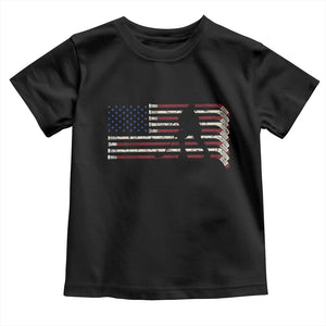 Patriotic Ice Hockey Sticks American Flag Toddler T Shirt TS14 Black Print Your Wear