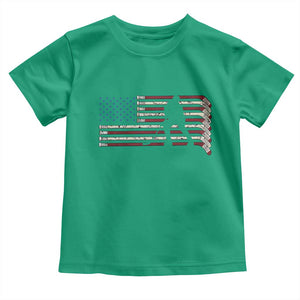 Patriotic Ice Hockey Sticks American Flag Toddler T Shirt TS14 Irish Green Print Your Wear