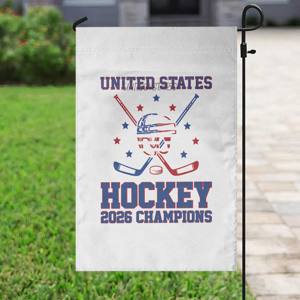Hockey Champions 2026 Garden Flag Patriotic Ice Hockey Fan TS14 Print Your Wear