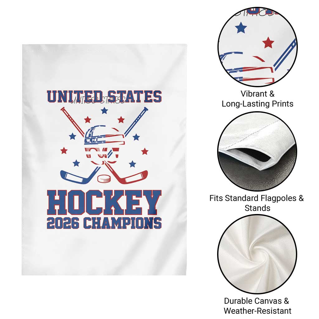 Hockey Champions 2026 Garden Flag Patriotic Ice Hockey Fan TS14 Print Your Wear