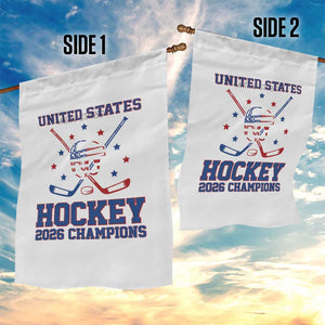 Hockey Champions 2026 Garden Flag Patriotic Ice Hockey Fan TS14 Print Your Wear