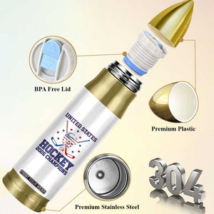 Hockey Champions 2026 Bullet Tumbler Patriotic Ice Hockey Fan TS14 Print Your Wear