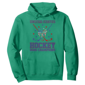 Hockey Champions 2026 Hoodie Patriotic Ice Hockey Fan TS14 Irish Green Print Your Wear