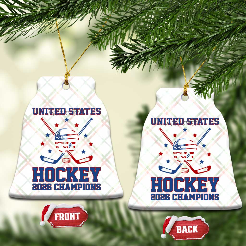 Hockey Champions 2026 Ceramic Ornament Patriotic Ice Hockey Fan TS14 Print Your Wear