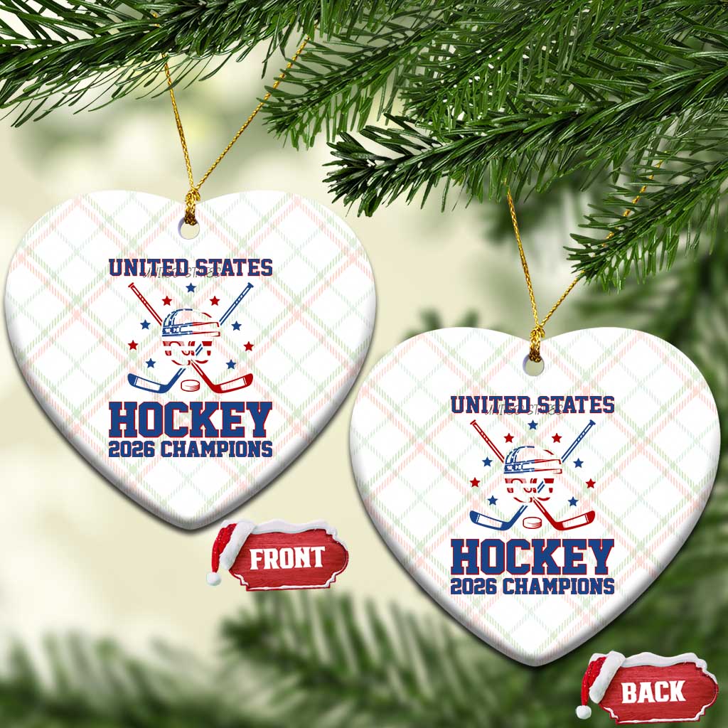 Hockey Champions 2026 Ceramic Ornament Patriotic Ice Hockey Fan TS14 Print Your Wear