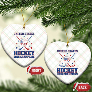 Hockey Champions 2026 Ceramic Ornament Patriotic Ice Hockey Fan TS14 Print Your Wear