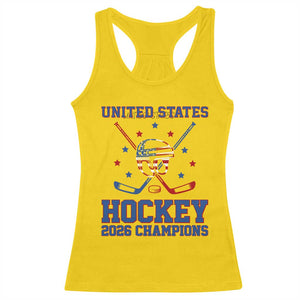 Hockey Champions 2026 Racerback Tank Top Patriotic Ice Hockey Fan TS14 Daisy Print Your Wear