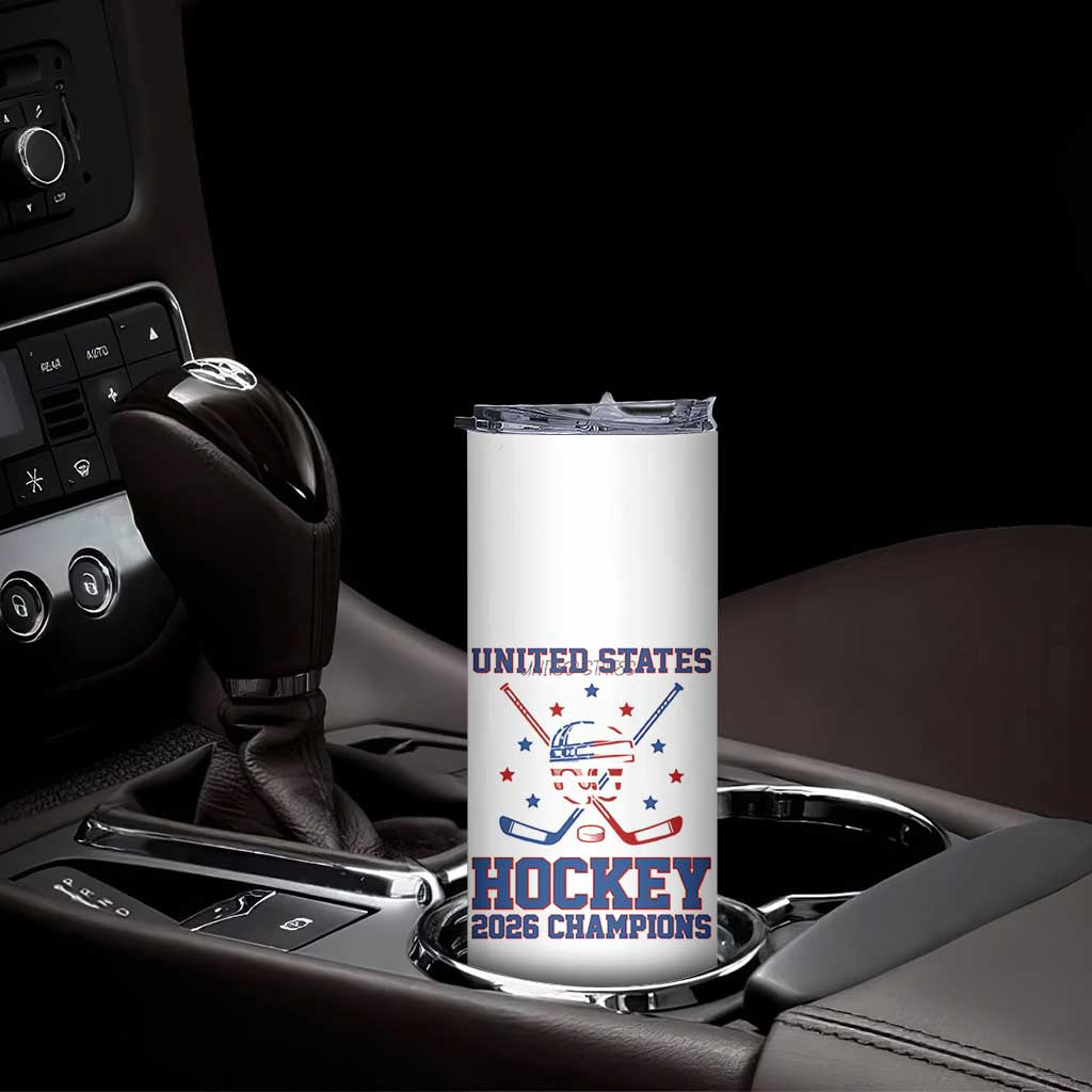 Hockey Champions 2026 Skinny Tumbler Patriotic Ice Hockey Fan TS14 Print Your Wear