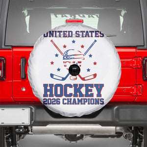 Hockey Champions 2026 Spare Tire Cover Patriotic Ice Hockey Fan TS14 White Print Your Wear