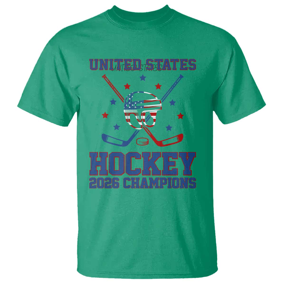 Hockey Champions 2026 T Shirt Patriotic Ice Hockey Fan TS14 Irish Green Print Your Wear