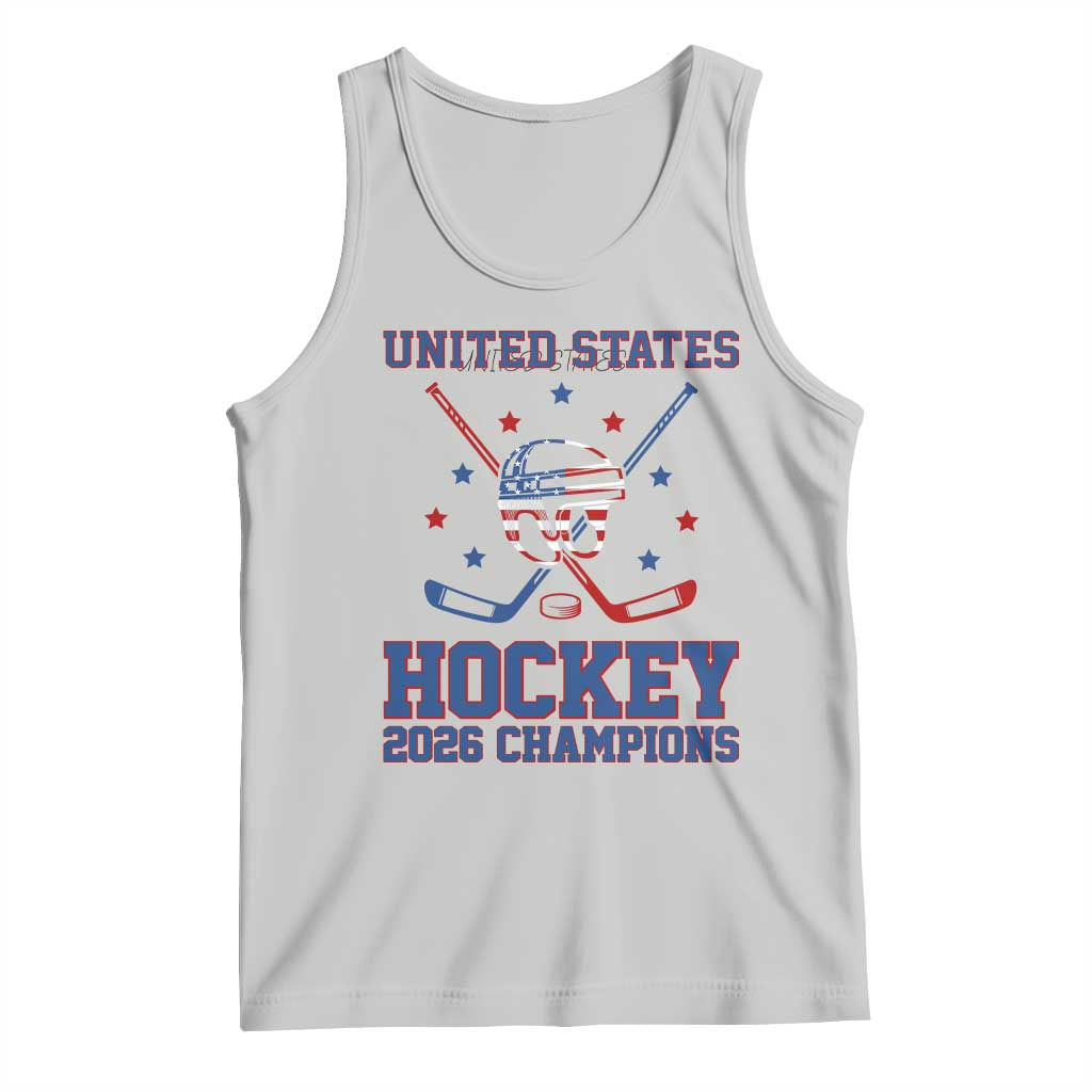 Hockey Champions 2026 Tank Top Patriotic Ice Hockey Fan TS14 Ash Print Your Wear