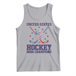 Hockey Champions 2026 Tank Top Patriotic Ice Hockey Fan TS14 Athletic Heather Print Your Wear