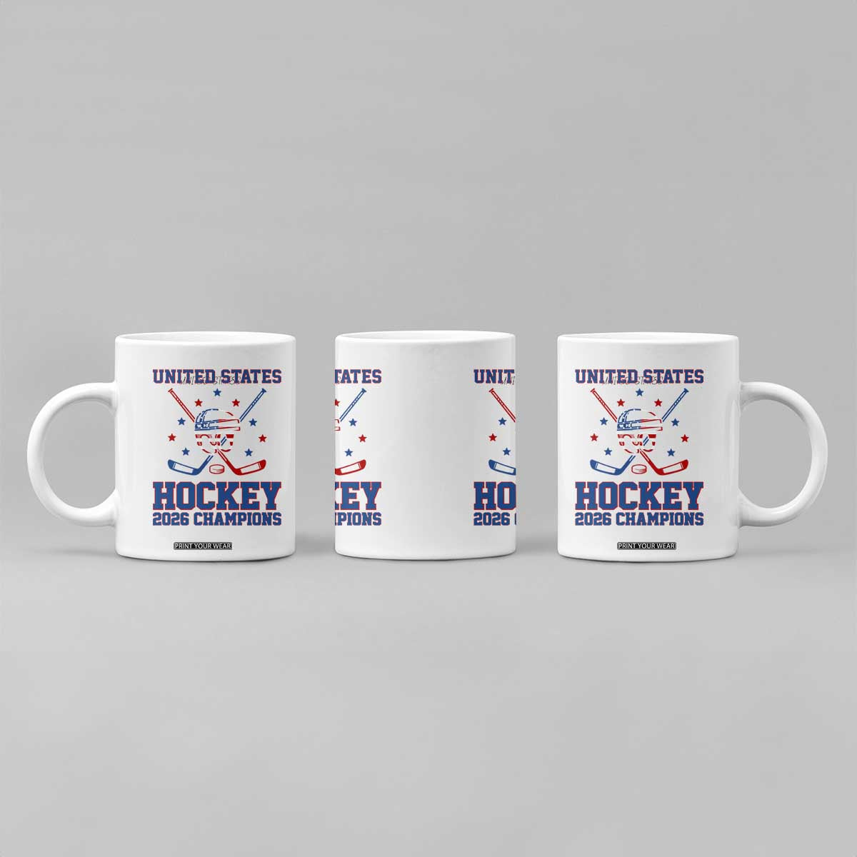 Hockey Champions 2026 Coffee Mug Patriotic Ice Hockey Fan TS14 Print Your Wear
