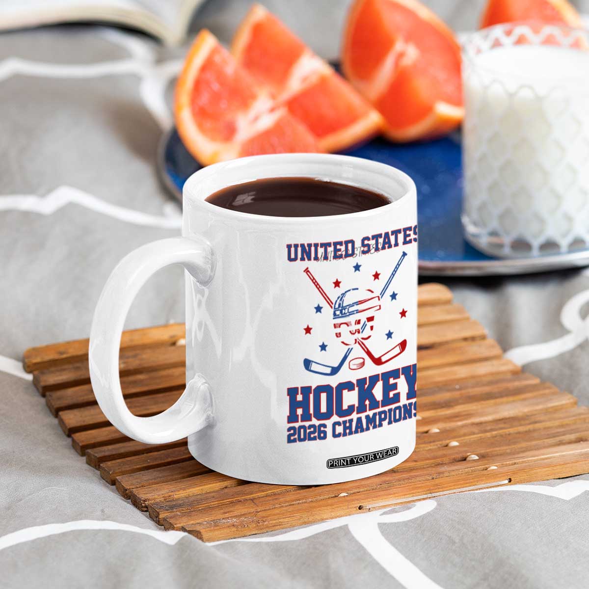 Hockey Champions 2026 Coffee Mug Patriotic Ice Hockey Fan TS14 Print Your Wear